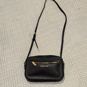 Michael Kors Black and Gold Crossbody Bag